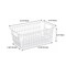 SANNO Freezer Baskets Wire Storage Baskets Closet Baskets Bin Farmhouse Organizer Storage Bins Organization Storage for Home, Office, Bathroom, Pantry -Set of 2, 15.7"
